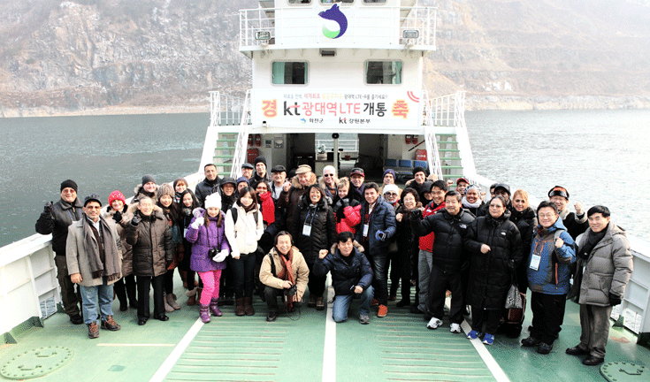  Many ambassadors pose for the camera on board a Pleasure Boat on the late near the Hwacheon County during their tour of the host county in the Gangwon Province. Ambassador Alexander Vnukov of the Russian Federation is seen with his yellow cap about in the middle of the visiting ambassadors and other senior diplomats.There were many other ambassadors who included Ambassadors Ngovi Kitau of Kenya, Mohammed Salim Alhavy of Oman, Kaman Singh Lama of Nepal, Peter Andonov of Bulgaria, Rohana Rami of Malaysia (lady ambassador), Ramzi Teymurov of Azerrbaijan, and Branko Marjanac of Serbia.