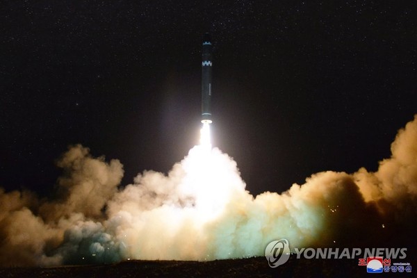 North Korea test-fires an ICBM on April 21, 2018. This type of provocation continues to discourage the U.S. from wanting to help North Korea improve the livelihood of the people in the North.