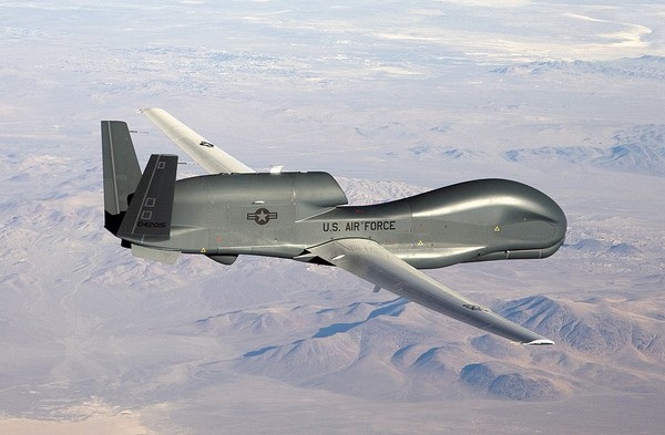 An RQ-4 Global Hawk unmanned aircraft like the one shown is currently flying non-military mapping missions over South, Central America and the Caribbean at the request of partner nations in the region. (U.S. Air Force photo by Bobbi Zapka)