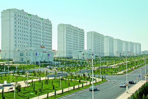 New highrise apartments in Ashgabat, Turkmenistan