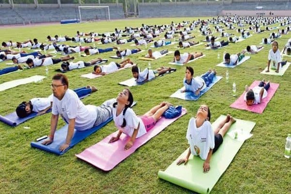 Promoting Yoga has been a priority for the Narendra Modi government. Photo: Hindustan Times.