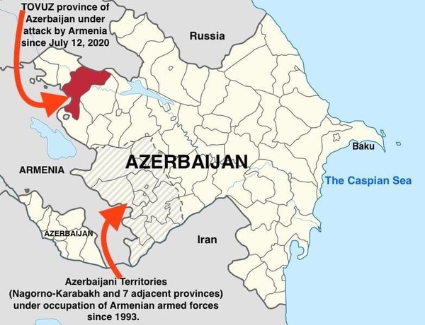 아르메니아는 휴전협정을 위반하고 아제르바이잔을 침공하고 있다