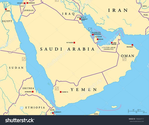 Map of the Kingdom of Saudi Arabia