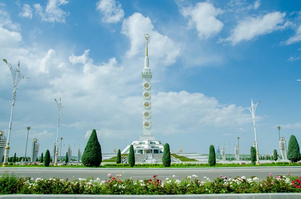 A historical monument in Turkmenistan