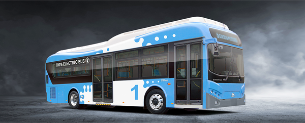 에디슨 모터스의 무공해 고성능 CNG Smart-11HG 전기 버스