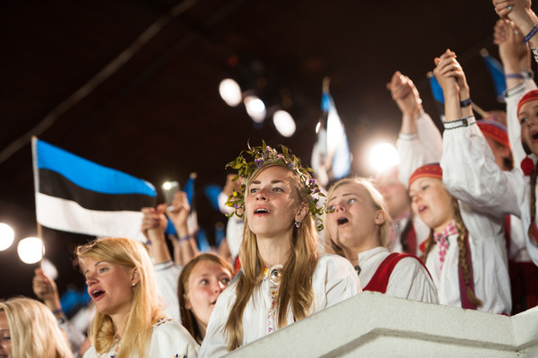 The famous Estonian Song and Dance Celebration takes place once in five years.