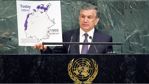 President of the Republic of Uzbekistan Shavkat Mirziyoyev addressed the 72nd session of the UN General Assembly on the issue of drying up the Aral Sea