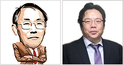 Publisher Lee Kyung-sik of The Korea Post media (left) and Deputy Editor Sung Jung-wook