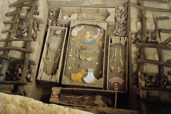 Royal tomb of the Lord of Sipan in the Archaeological Center of Sipan in Lambayeque City. Photo credit: Mulene D’auriol, PromPerú