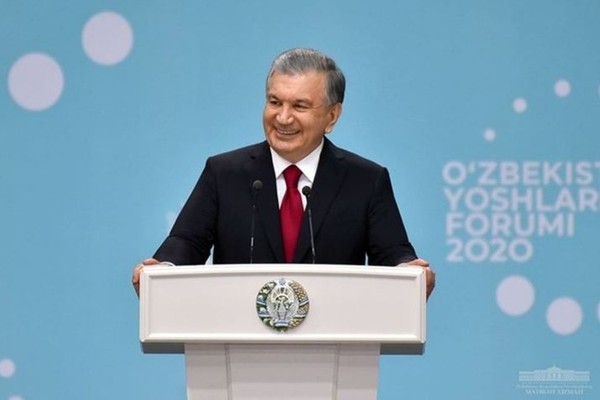 President of Uzbekistan gives speech at the first Youth Forum on December 25, 2020 at Humo Arena.