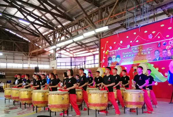 Drum performance on the occasion of the Chinese Lunar New Year