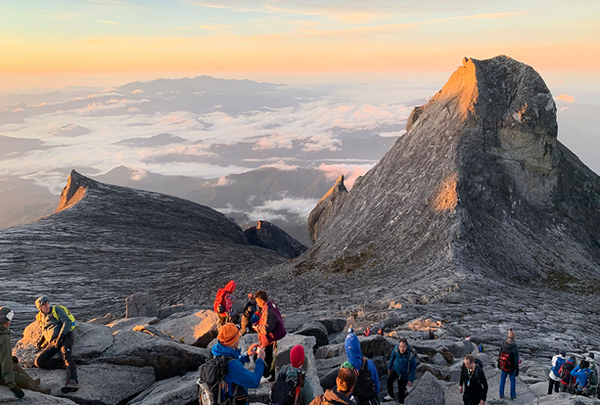 Mount Kinabalu, the highest mountain in Borneo, the Malay Archipelago and Malaysia