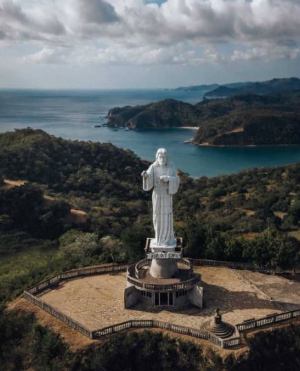 The Christ statue on the hill overlooking San Juan del Sur is an iconic statue in Nicaragua.
