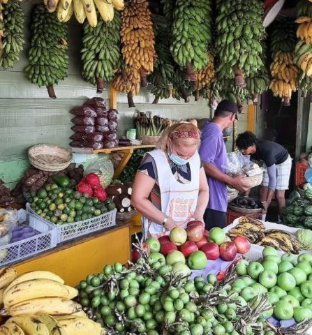 Nicaragua produces a variety of fruits and other foods.