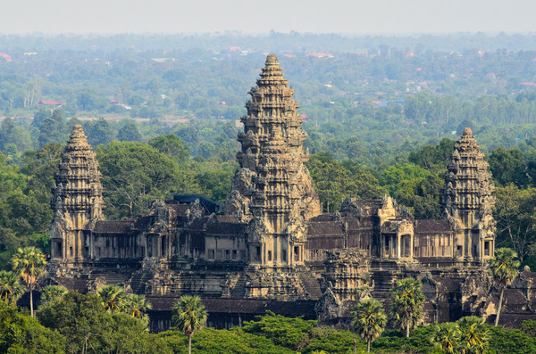 Angkor Wat, the largest religious monument in the world and a symbol of the Khmer Empire.