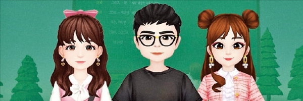 플랫폼 안에서 인기 강사들의 수업을 들을 수 있다. 왼쪽부터 김민정, 정승제, 이지영 강사의 아바타