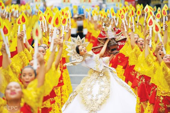 The Sinulog Festival is celebrated every third Sunday of January in Cebu City in honor of the Holy Child, the Sto. Niño de Cebu