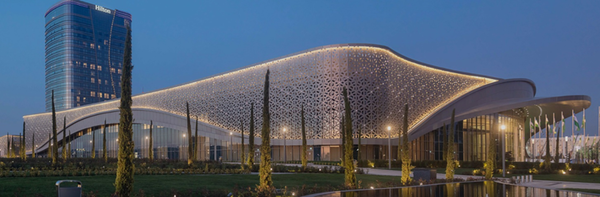 The Congress Hall is part of the Tashkent City International Business Center