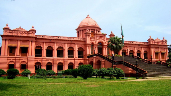 Ahsan Manzil, the erstwhile official residential palace and seat of the Nawabs of Dhaka