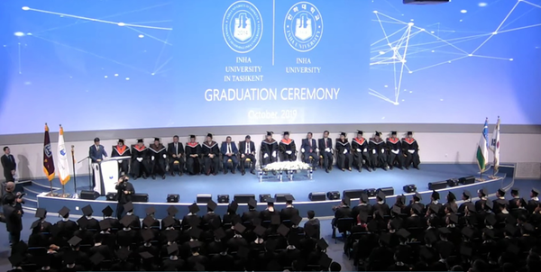Graduation Ceremony at Inha University in Tashkent, October, 2019.