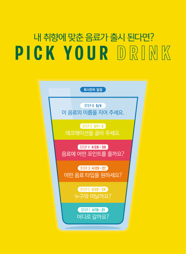 스타벅스, 고객이 음료 개발 참여하는 'PICK YOUR DRINK' 이벤트 전개