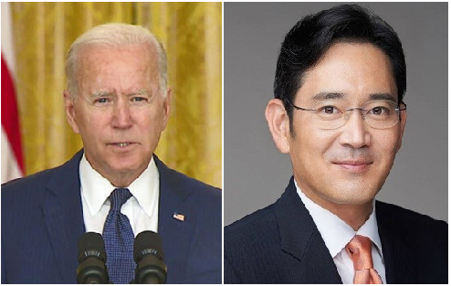U.S. President Joe Biden and Samsung Electronics Vice Chairman Lee Jae-yong