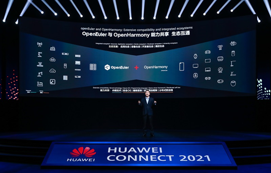 Huawei launches the OpenEuler operating system in September 2021. (Photo courtesy of Huawei)
