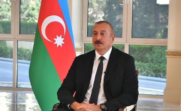 President of Azerbaijan, Ilham Aliyev on Sept. 27, 2020, in Baku, Azerbaijan on September 24, 2021.