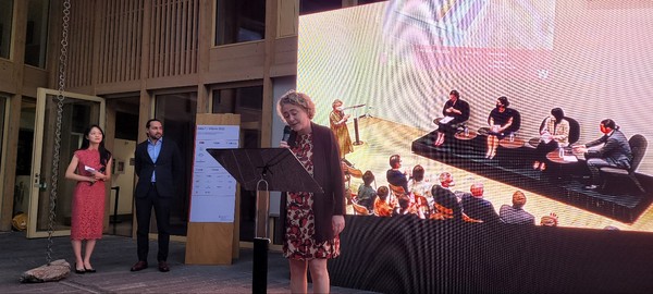 Ambassador Dr. Damar Schmidt Tartagli of Switzerland gives a welcome speech 