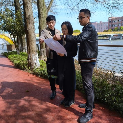 Resident planners conduct field investigation in Yinzhou district, Ningbo city, east China’s Zhejiang province. (Photo/Courtesy of Yinzhou District People’s Government)