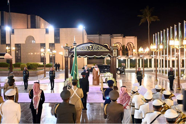 The official welcoming ceremony of the President of the Republic of Uzbekistan took place at the Al-Salam Royal Palace in the city of Jeddah.