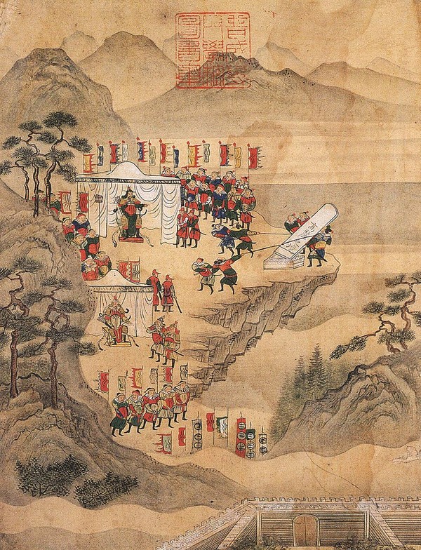 A painting depicting General Yun Gwan (1040–1111) and his army.