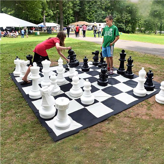Large-size garden chess played in Suncheon.