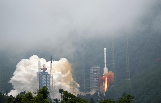 A Long March-3B carrier rocket carrying the last satellite of the BeiDou Navigation Satellite System blasts off from the Xichang Satellite Launch Center in southwest China's Sichuan province, June 23, 2020. (Photo by Liu Huaiyu/People's Daily Online)