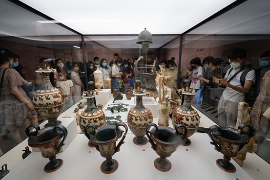 An exhibition on the origins of Italy is held at the National Museum of China in Beijing, July, 2022. (Photo by Zeng Yu/People's Daily Online)