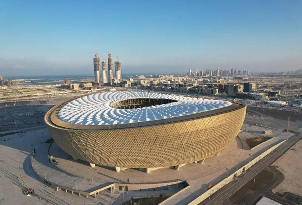 Photo shows the Lusail Stadium, the centerpiece venue for the FIFA World Cup Qatar 2022. (Photo courtesy of the Beijing Institute of Architectural Design)