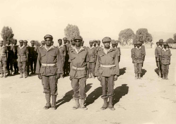 Agostinho Neto, Africano Neto, Mário Pinto de Andrade and Hoji ya HendaTraining near Morocco border, In July 1962.