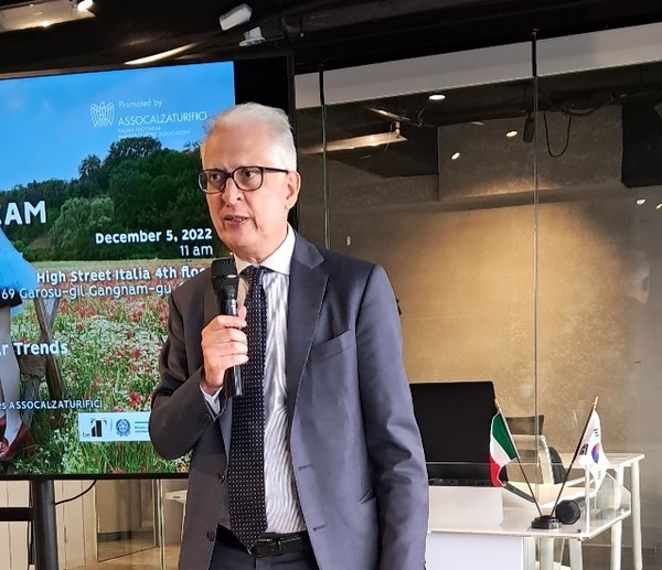 Ambassador Federico Failla of Italy speaks at the teaser event in Seoul on December 6.