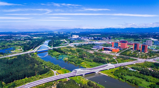 This aerial photo shows the Future Science City in Beijing's Changping district. (Photo courtesy of the Changping District People's Government of Beijing Municipality)