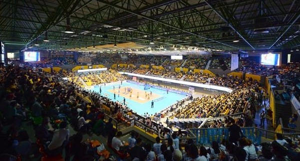 An indoor sports stadium in Uijeongbu City.