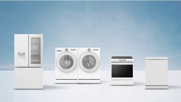 LG Electronics moves to introduce a new line of minimalist-design appliances, including a washer and dryer, at CES 2023.