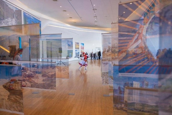 Mongolian art exhibits on display