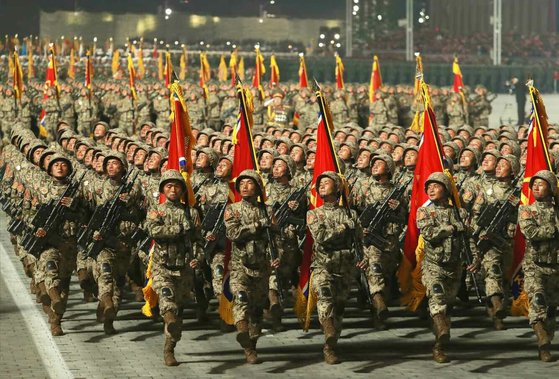 Military parade of the North Korean army