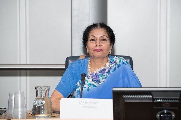 Lakshmi Puri, a retired Indian diplomat, former Assistant Secretary-General at the United Nations.