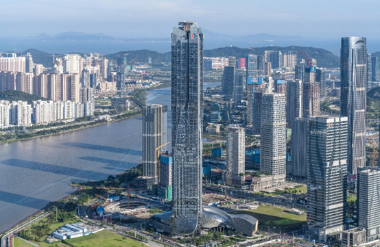 Photo shows Zhuhai Hengqin International Financial Center in south China's Guangdong province. (Photo by Ding Junhao/People's Daily Online)