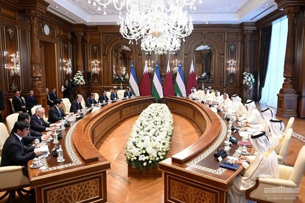 Negotiations between the delegations of Uzbekistan and Qatar are taking place, Samarkand, June 6.