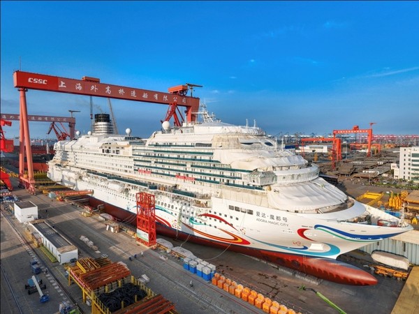Photo shows China's first homegrown large cruise ship Adora Magic City. (Photo from the official website of Shanghai Waigaoqiao Shipbuilding Co., Ltd.)