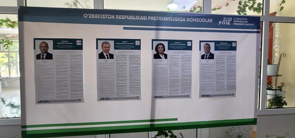 Posters of the four Presidential candidates
