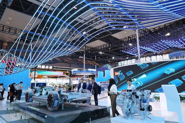 Photo shows a scene at the fifth Western China International Fair for Investment and Trade held in southwest China's Chongqing municipality, May 18, 2023. (Photo by Sun Kaifang/People's Daily Online)