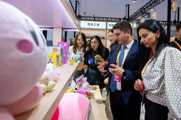 Photo taken on Sept. 2 shows the pavilion of Japan at the China International Fair for Trade in Services 2023. (Photo by Weng Qiyu/People's Daily Online)